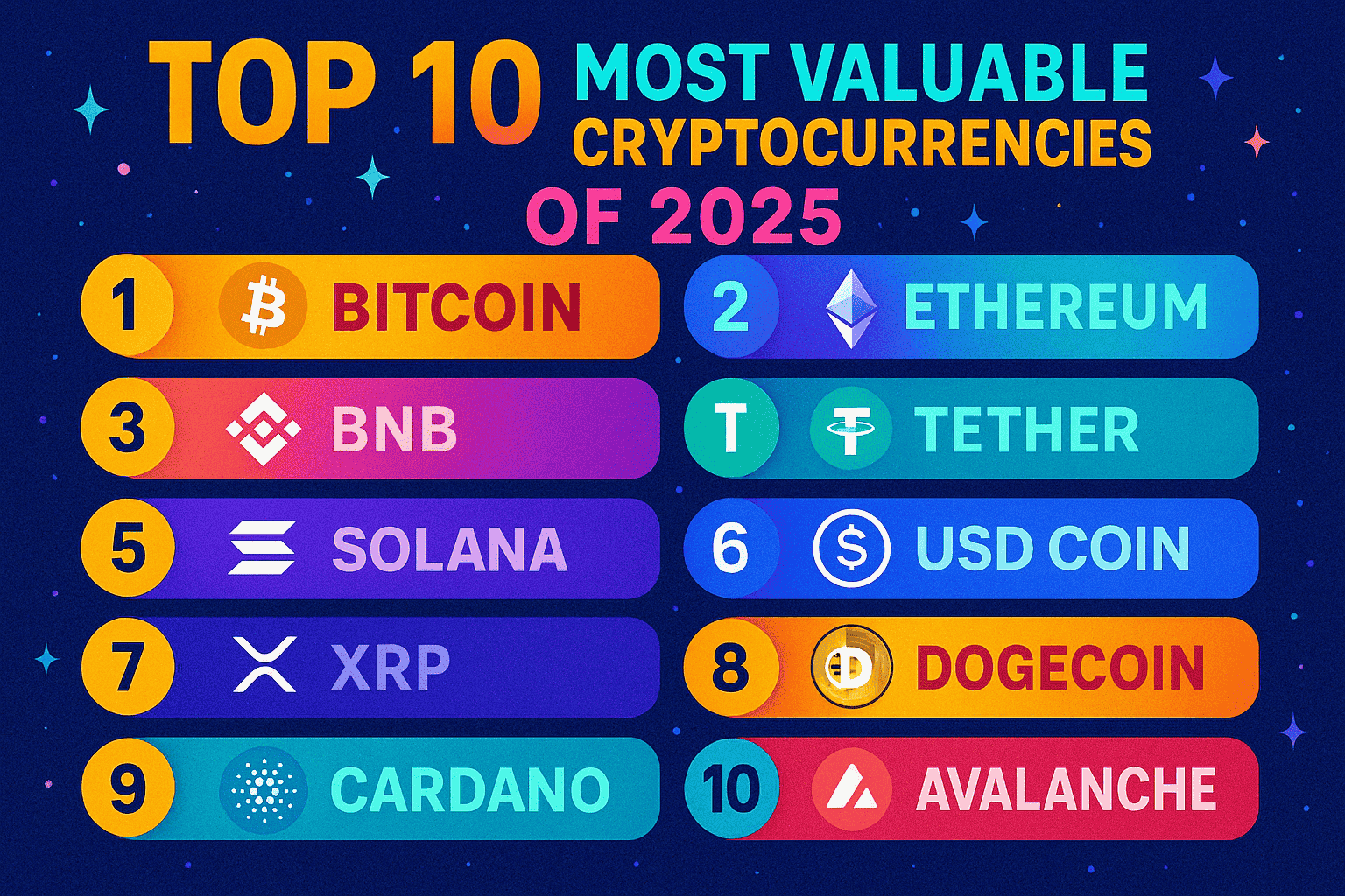 Most Valuable Cryptocurrencies