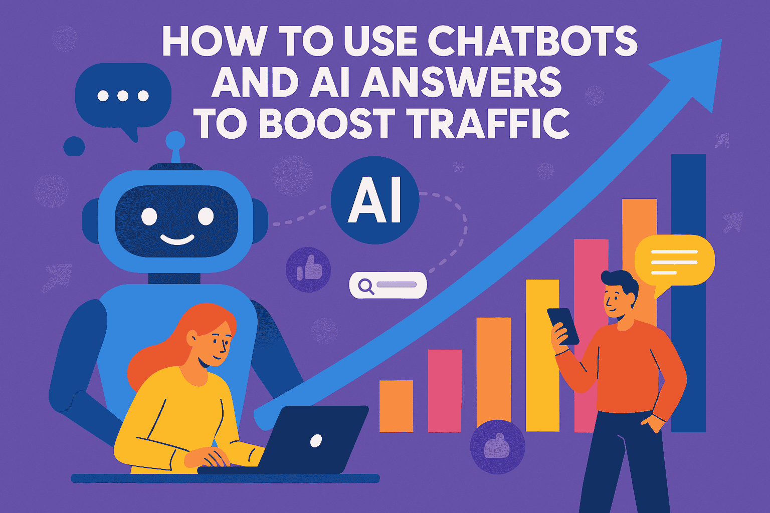 use chatbots and AI answers to boost traffic